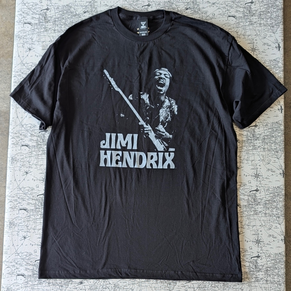 NWOT Hanes Beefy Black Jimi Hendrix Graphic Tee Size 2XLT